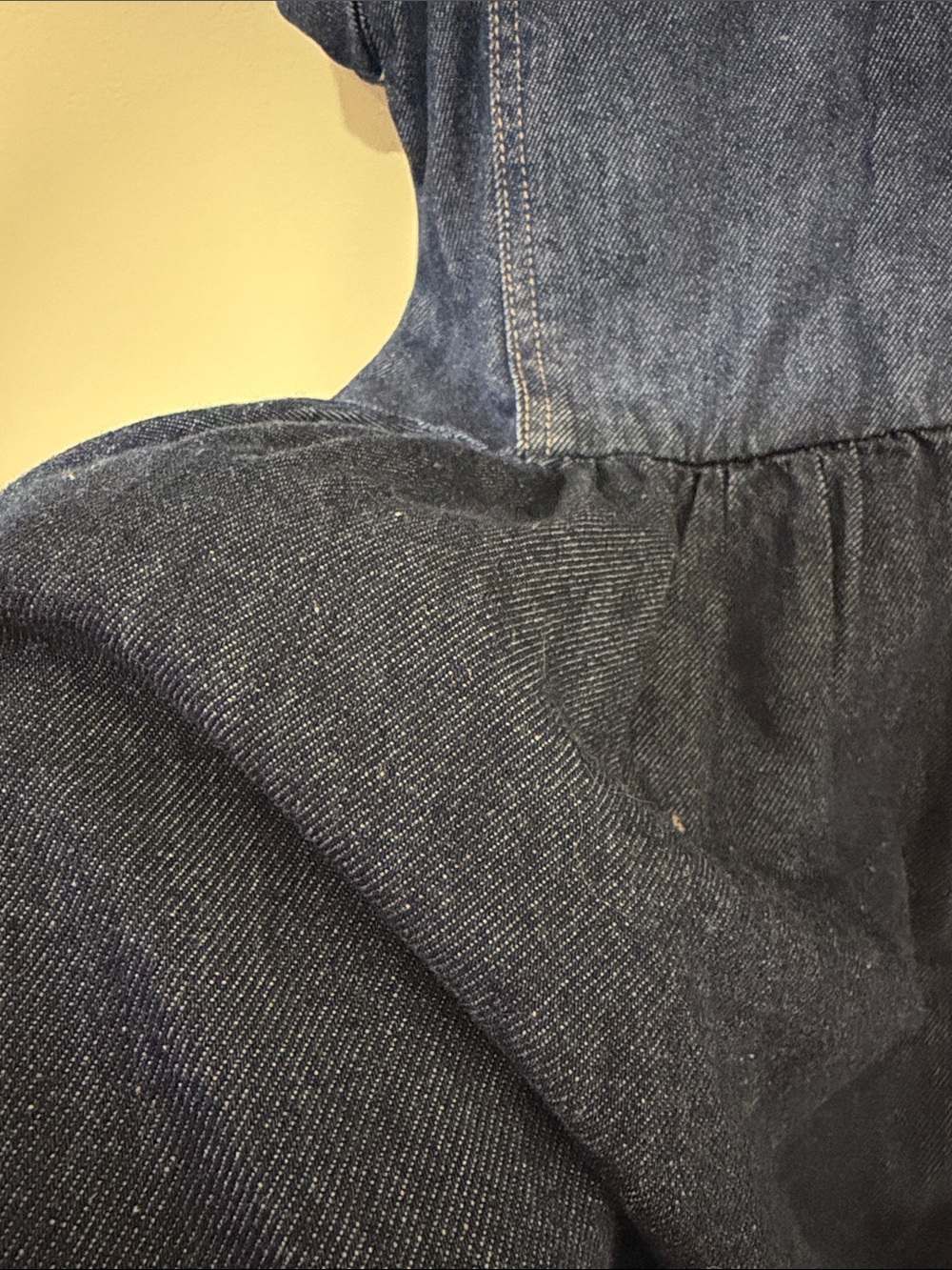 Denim Midi Shirt Dress in Dark Blue - Picture 8 of 8